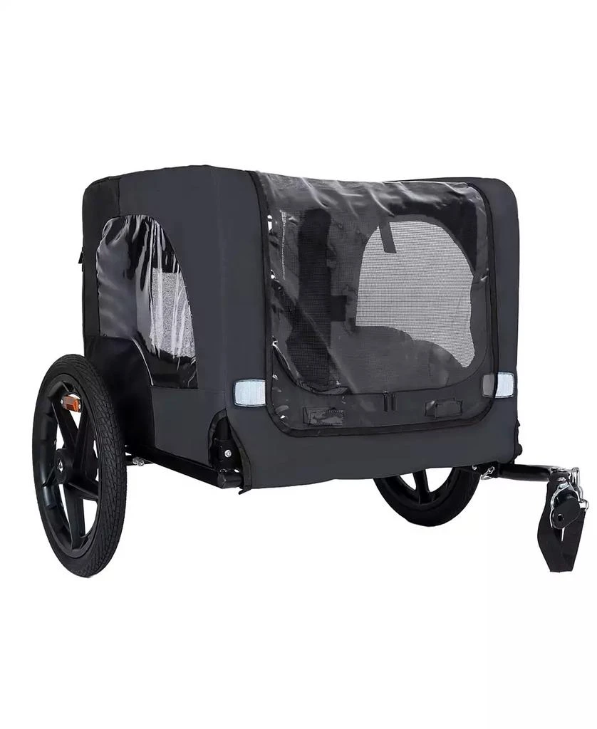 Airsurfer Outdoor Heavy Duty Collapsible Pet Bike Trailer with 16 Inch All-Terrain Wheels Dog and Cargo Carrier Cart for Bicycles