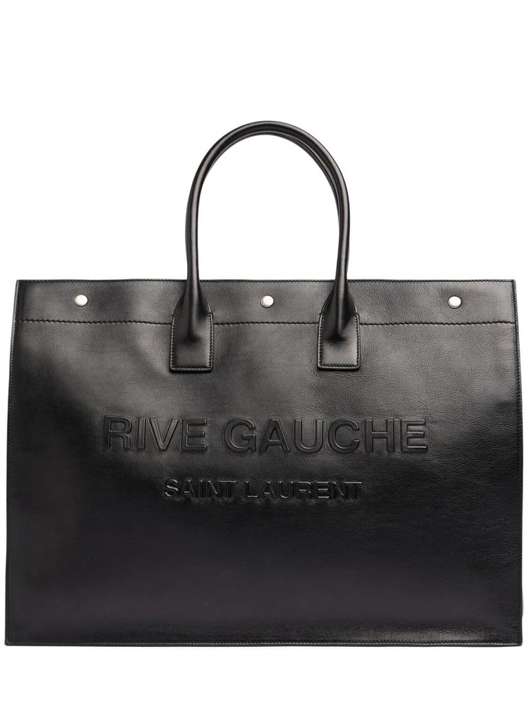 SAINT LAURENT Large Rive Gauche Leather Tote Bag