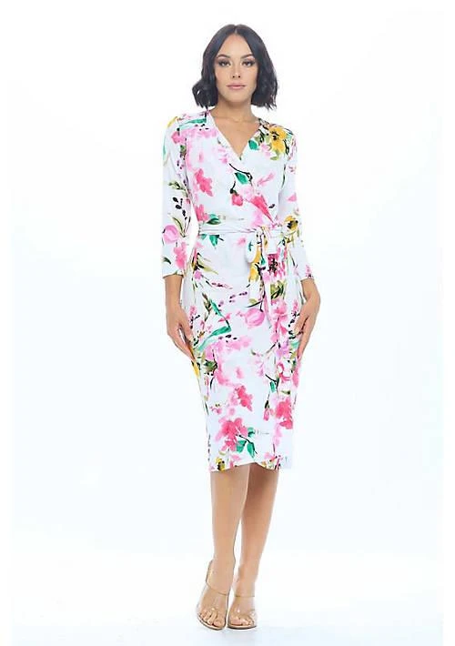 Renee C. C. Print Jersey Wrap Dress 1