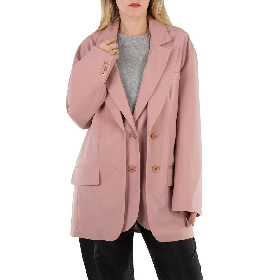 Tibi Ladies Toffee Brown Cassius Suiting Double Layer Liam Blazer 2