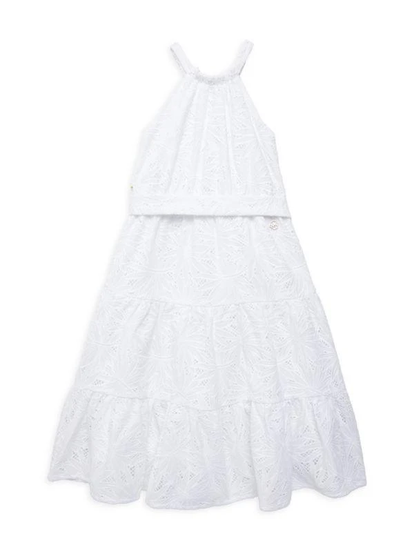 Michael Kors Little Girl’s & Girl’s Floral Eyelet Maxi Dress 1