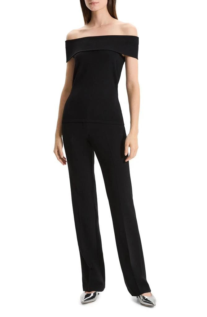 Theory Off the Shoulder Crepe Top 7