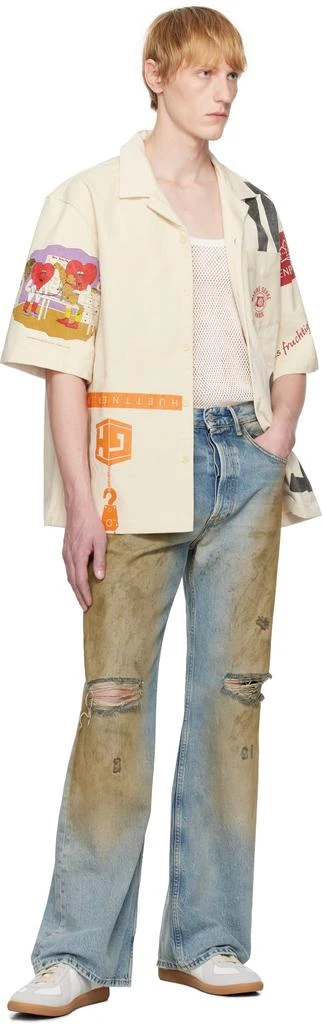 MARINE SERRE Off-White Regenerated Tote Bags Bowling Shirt 4