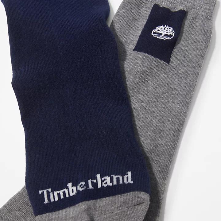 Timberland 2-Pack Crew Socks for Men in Grey