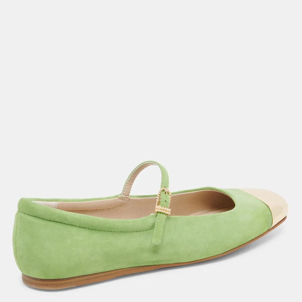 Dolce Vita Reyes Toe Cap Ballet Flats Lime Suede 3