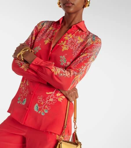 ETRO Floral silk crêpe de chine shirt 5