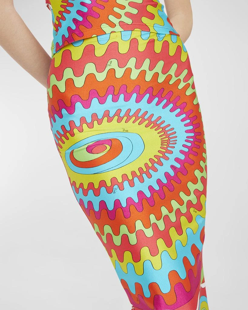 EMILIO PUCCI Abstract-Print Zip-Hem Maxi Skirt 5