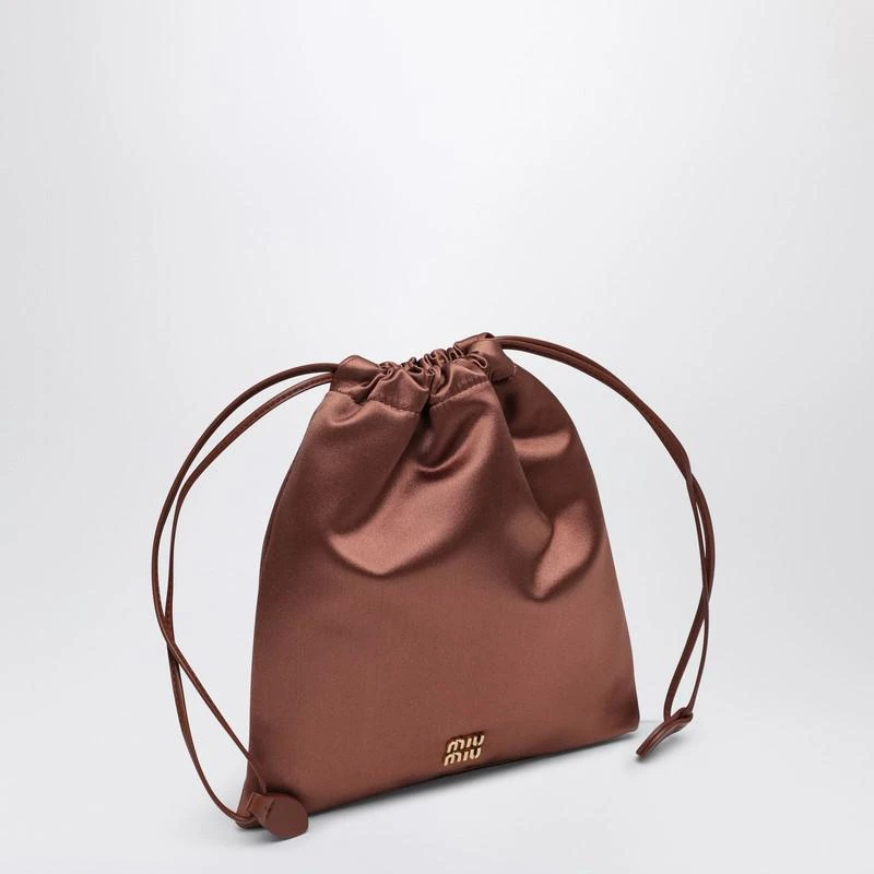 Miu Miu Cocoa-coloured satin pouch 2