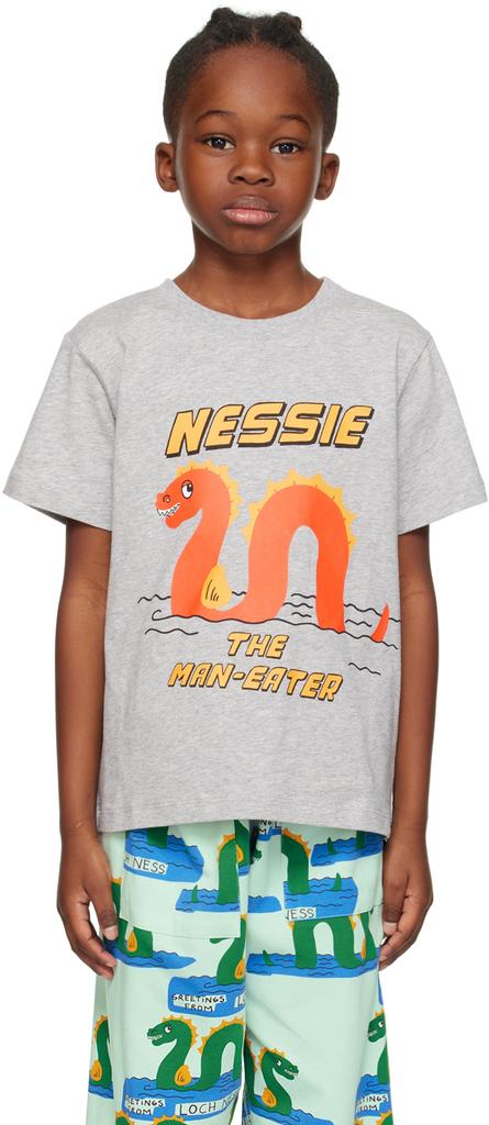 Mini Rodini Kids Gray 'Nessie' T-Shirt