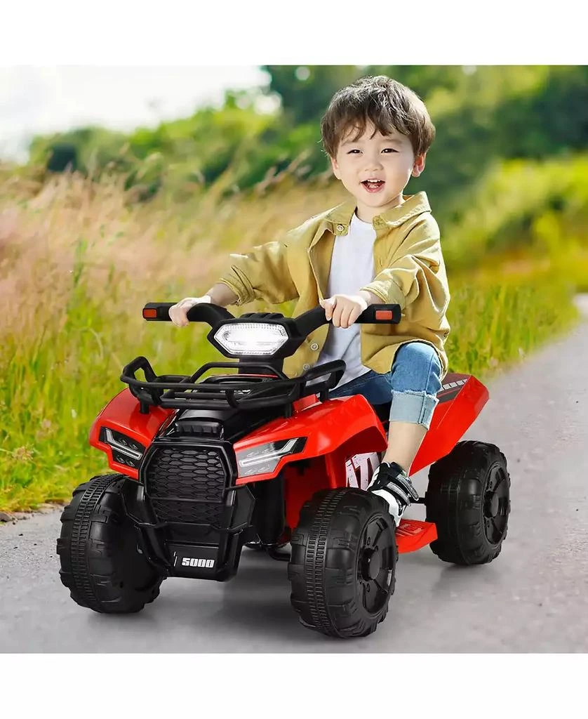 HONGGE 6V Kids Electric ATV Quad Bike with LED Lights and MP3 Player 6