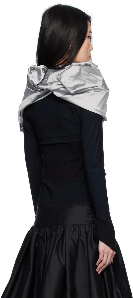 PAULA CANOVAS DEL VAS Black & Grey Puff Cardigan 3