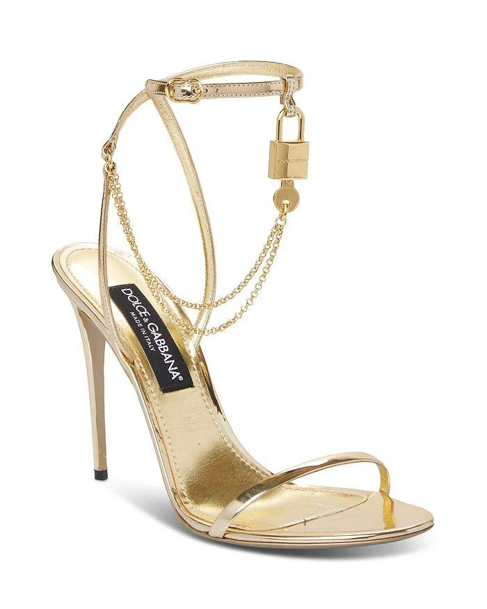 Dolce & Gabbana Women's Lock & Keychain Stiletto Sandals 1
