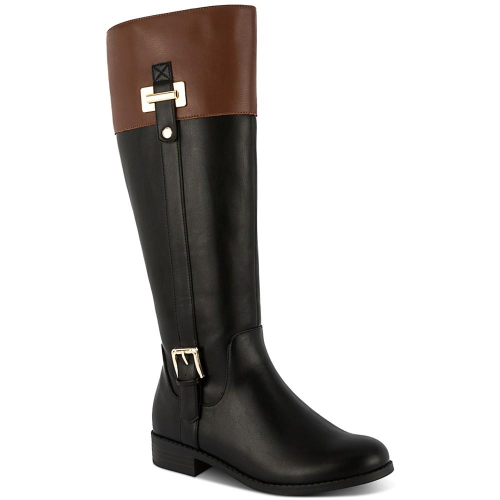 Karen Scott Women's Edenn Buckled Riding Boots, Created for Macy's