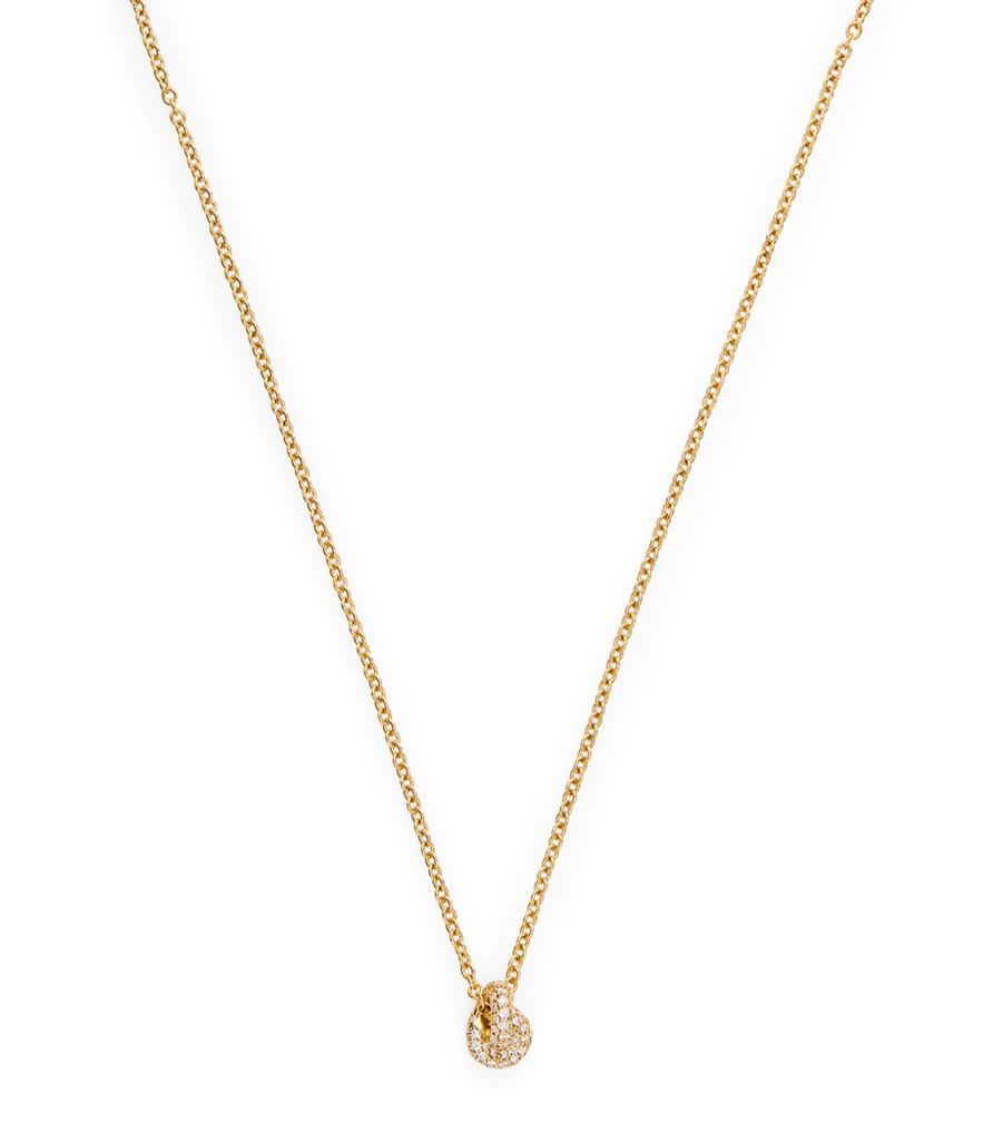 Engelbert Yellow Gold and Pavé Diamond Legacy Knot Necklace