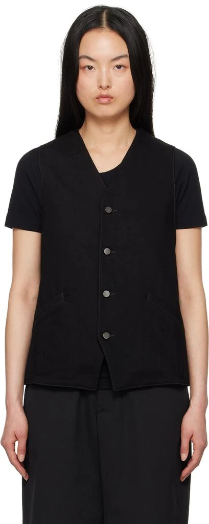 Lemaire Black Button Denim Vest