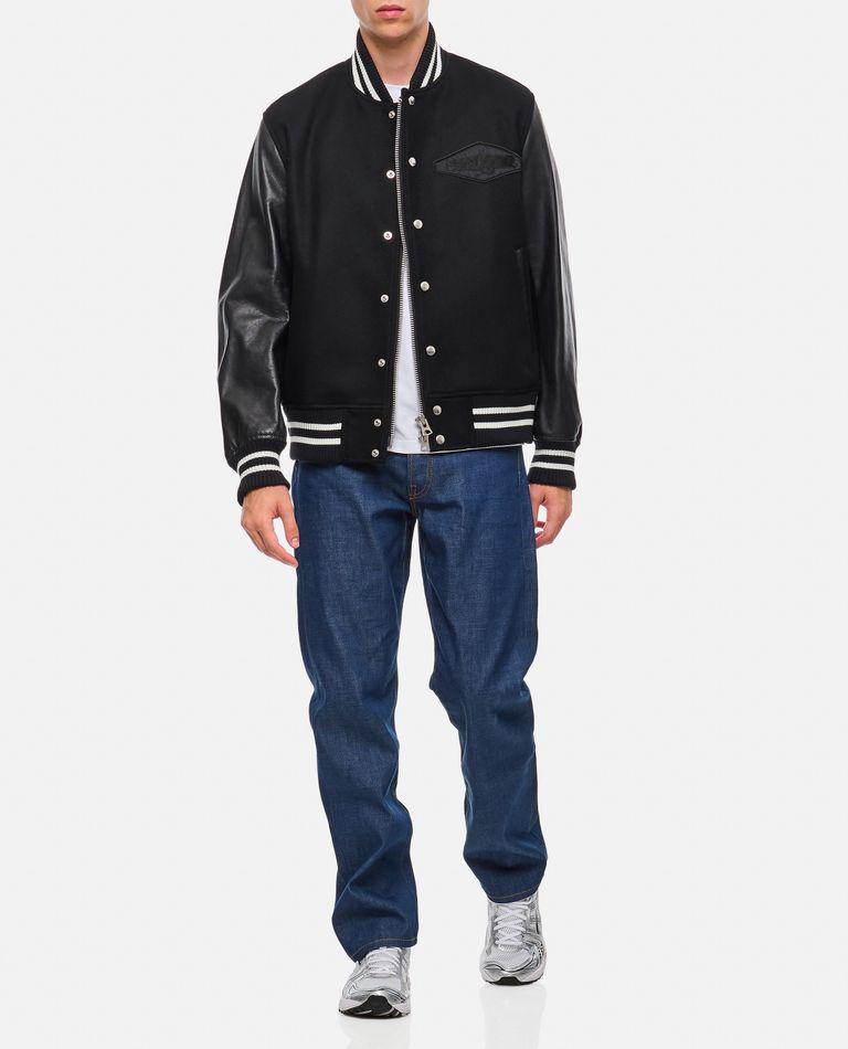 Sacai Wool Melton X Leather Blouson – On Sale Now with Up to 50