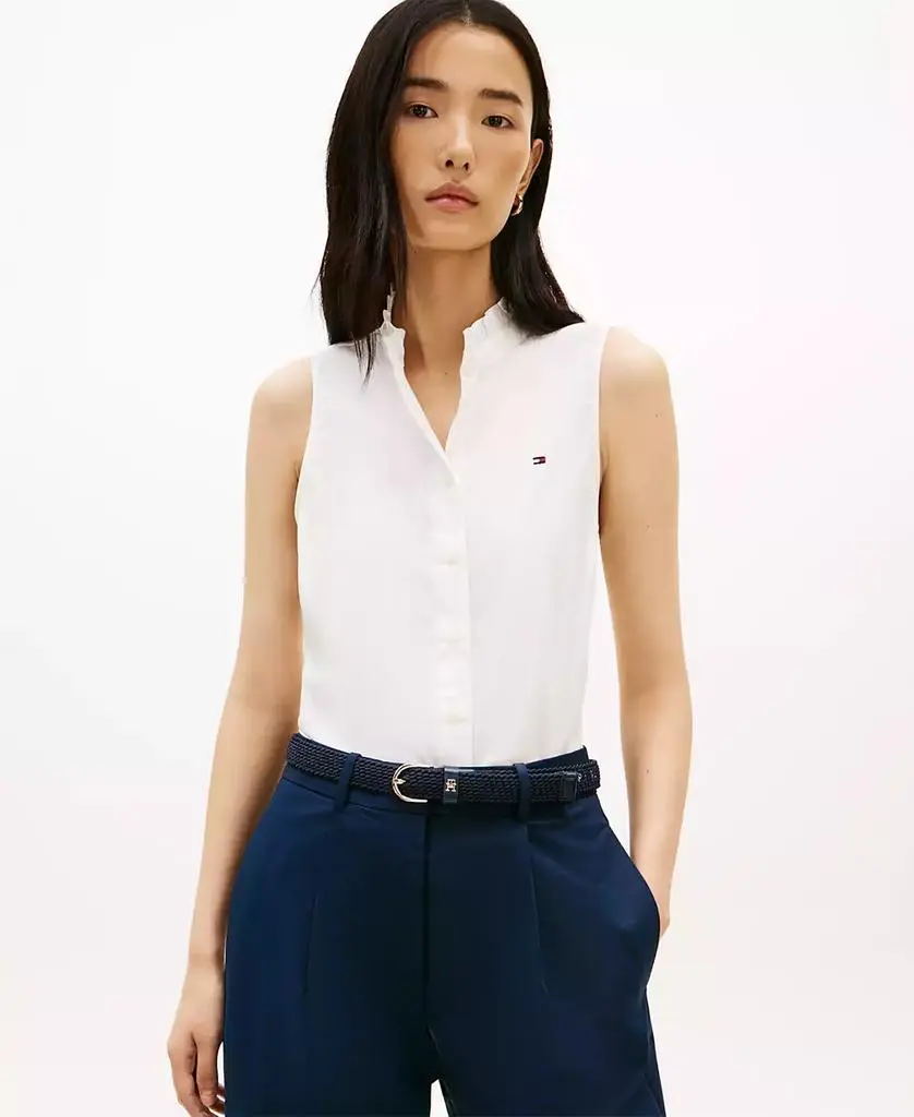 Tommy Hilfiger Women's Classic Frill Sleeveless Shirt