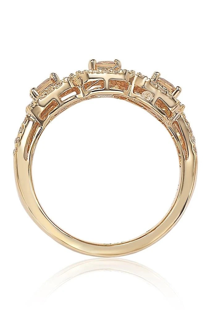 Suzy Levian Three Stone Asscher-Cut CZ Statement Ring 4