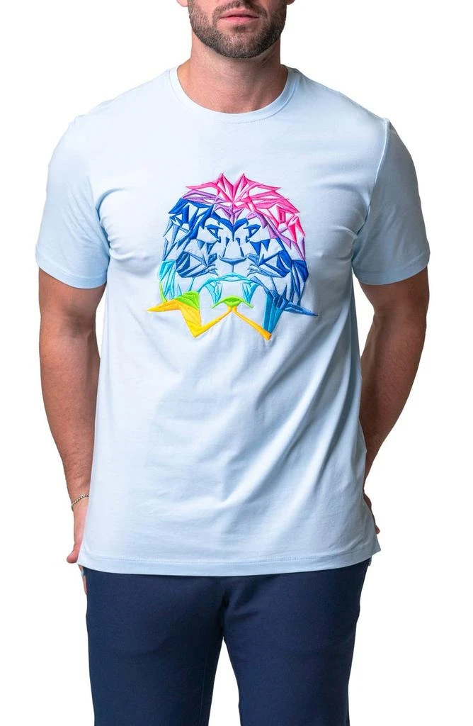 Maceoo Lion Face Embroidered T-Shirt 7