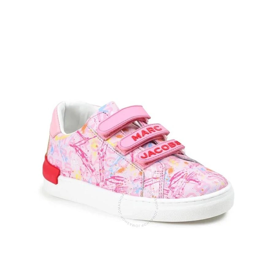 Marc Jacobs Girls Ink Splash Logo Velcro Sneakers 2