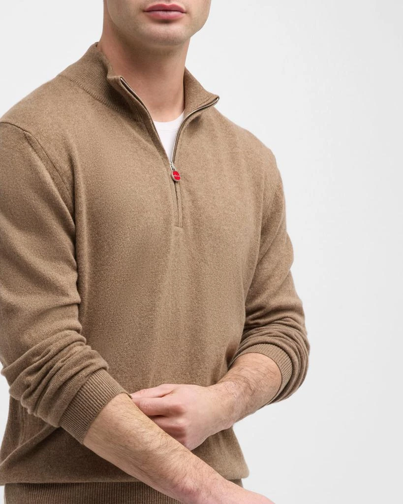 Kiton Men's Cashmere Quarter-Zip Sweater 6