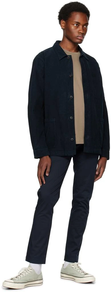 Sunspel Navy Slim Fit Trousers 4