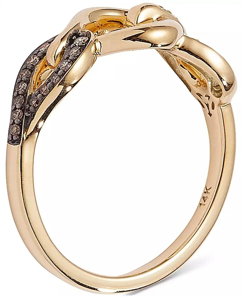 Le Vian Chocolate Diamond 
Nude Diamond Interlocking Ring (1/8 ct. t.w.) in 14k Gold 2
