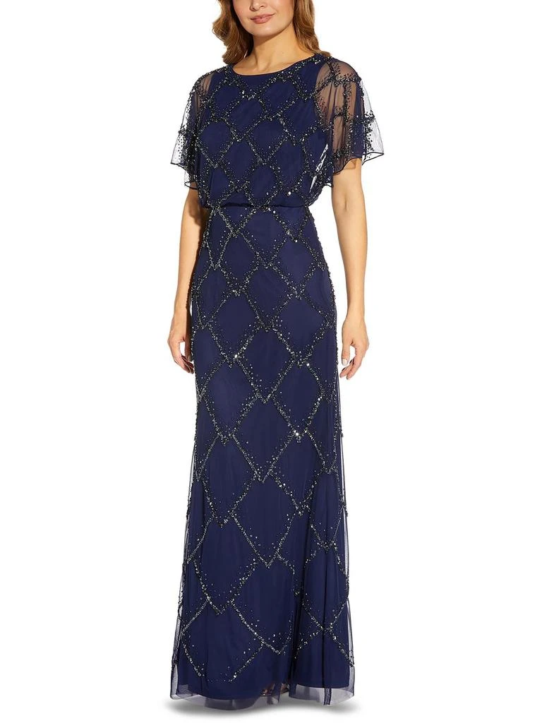 Adrianna Papell Womens Blouson Maxi Evening Dress 4