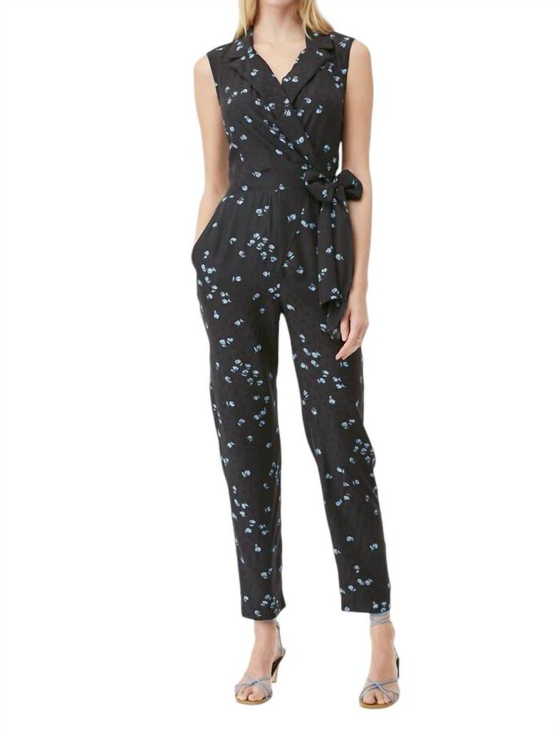 Rebecca Taylor Rebecca Taylor - Tailored Leandra Fleur Silk Tie Waist Jumpsuit
