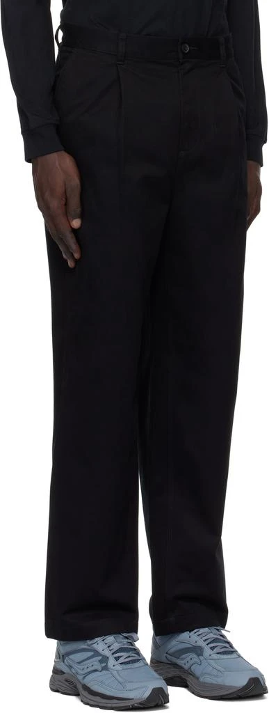 REIGNING CHAMP Black Cotton Chino Sophomore Trousers 2