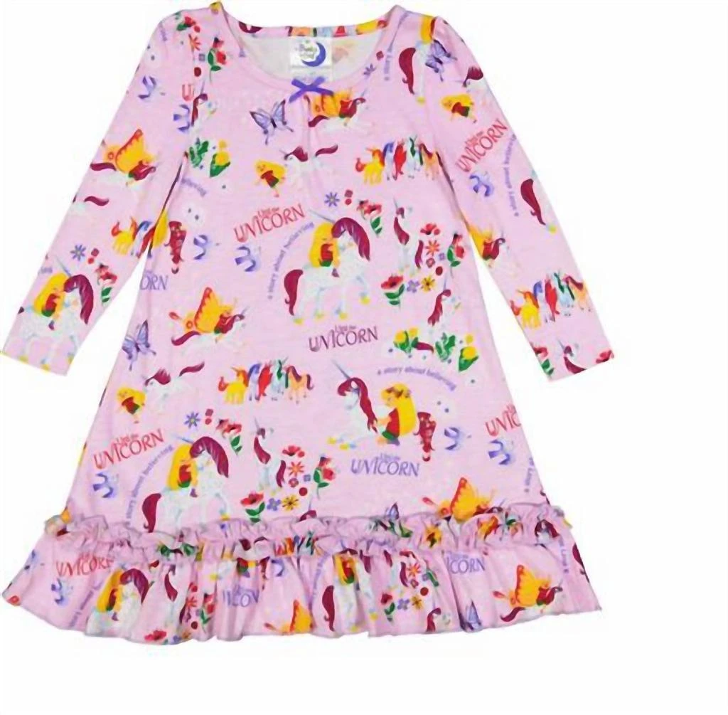 Books To Bed Books To Bed - Girl's Uni The Unicorn Night Gown 1