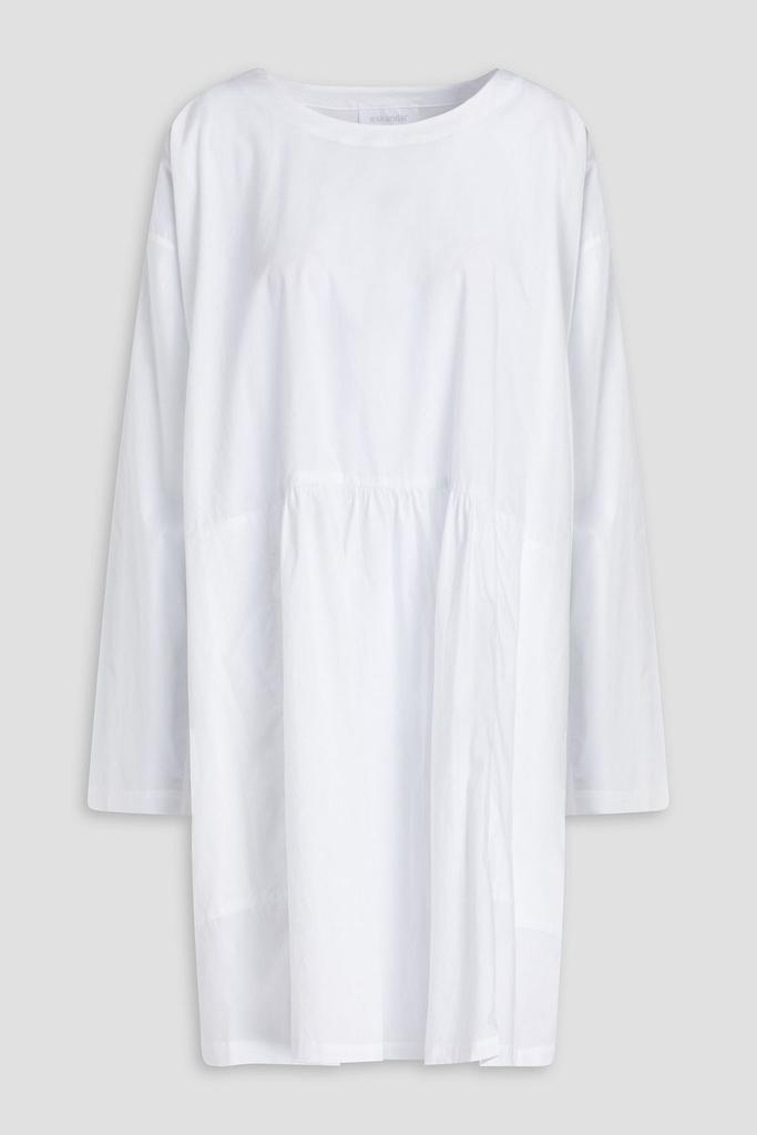 Eskandar Gathered cotton-poplin tunic