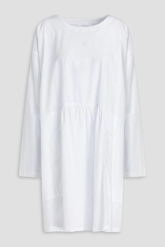 Eskandar Gathered cotton-poplin tunic 1