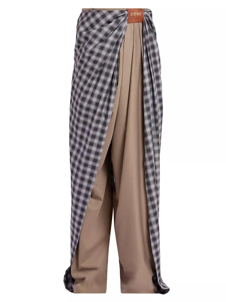 Loewe Cotton-Blend Draped Wide-Leg Pants 1