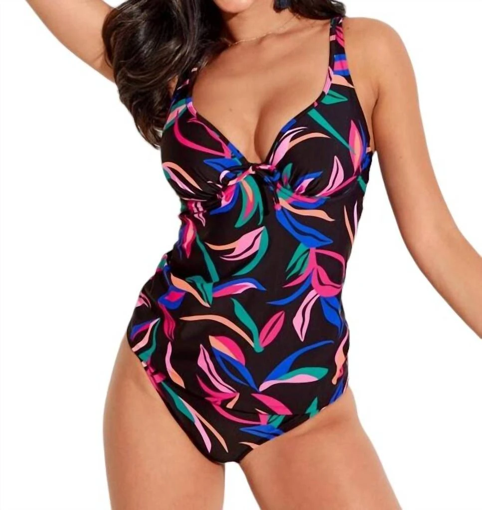 Pour Moi Palermo Underwired Tankini Top In Multi 1