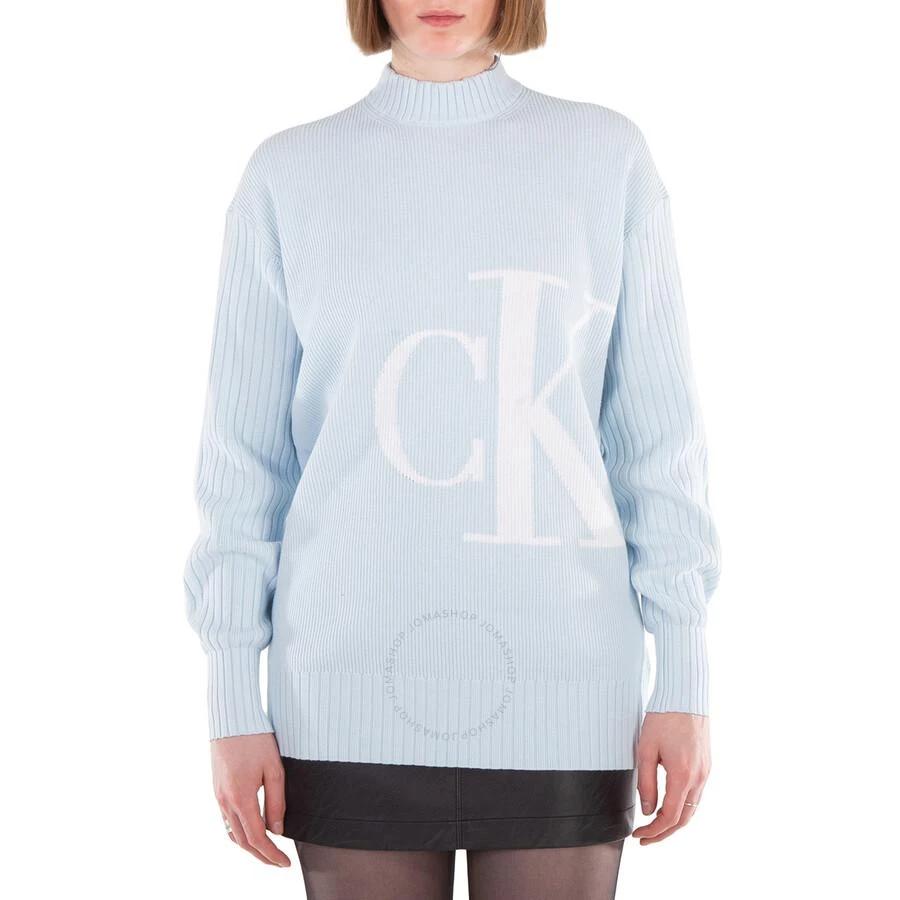 Calvin Klein Blown Up Off Placed Logo Print Dress 1