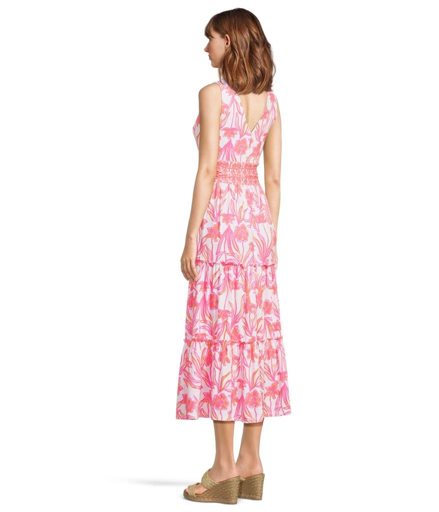mauve midi dress with sleeves With Grace Flutter Sleeve Smocked Maxi Dress- Mauve