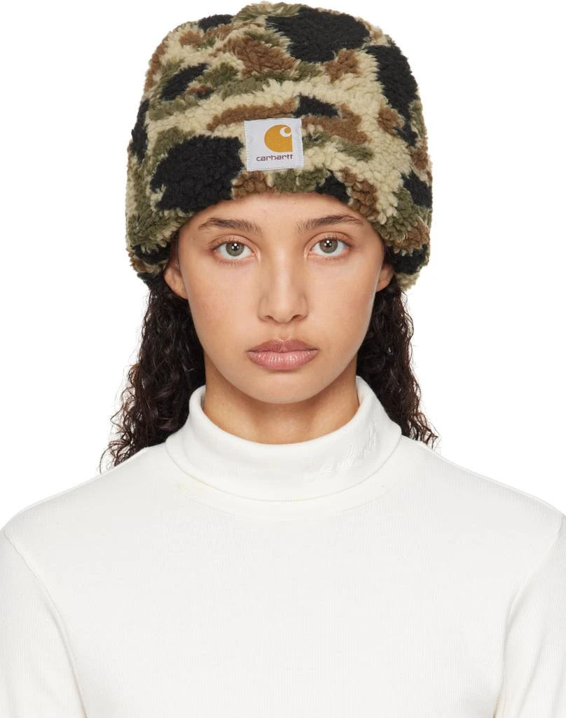 Carhartt WIP Beige & Khaki Prentis Beanie 1