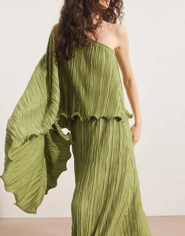 NA-KD NA-KD One shoulder wire top in green
