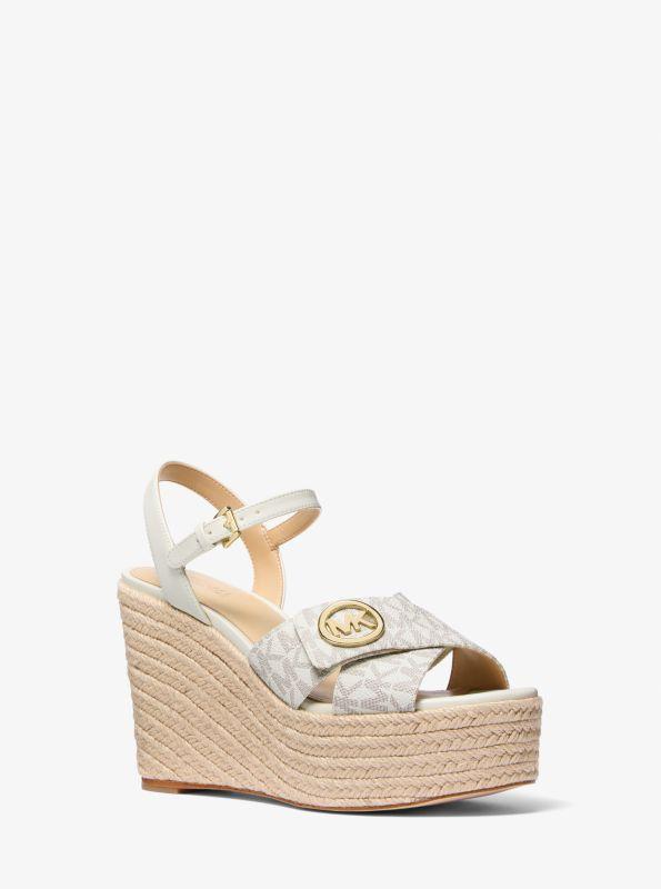 Michael Kors Hannah Signature Logo Wedge Sandal