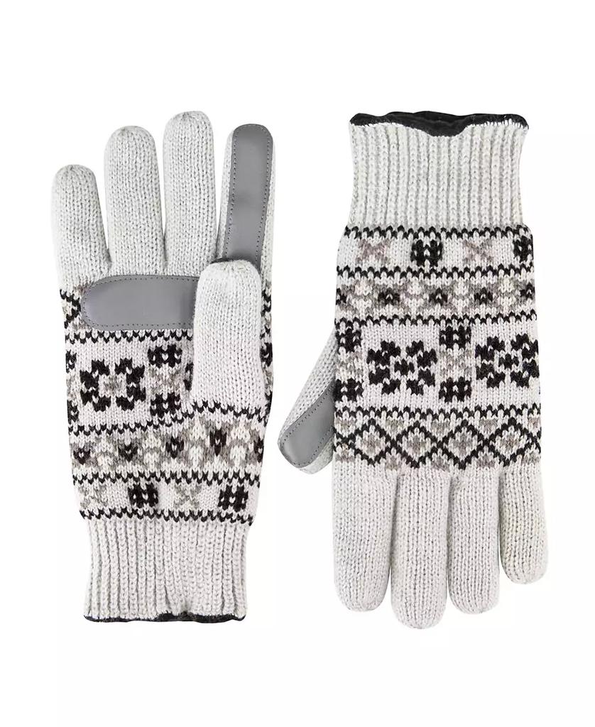 Isotoner Women's Nordic Fair Isle Knit Touchscreen Gloves