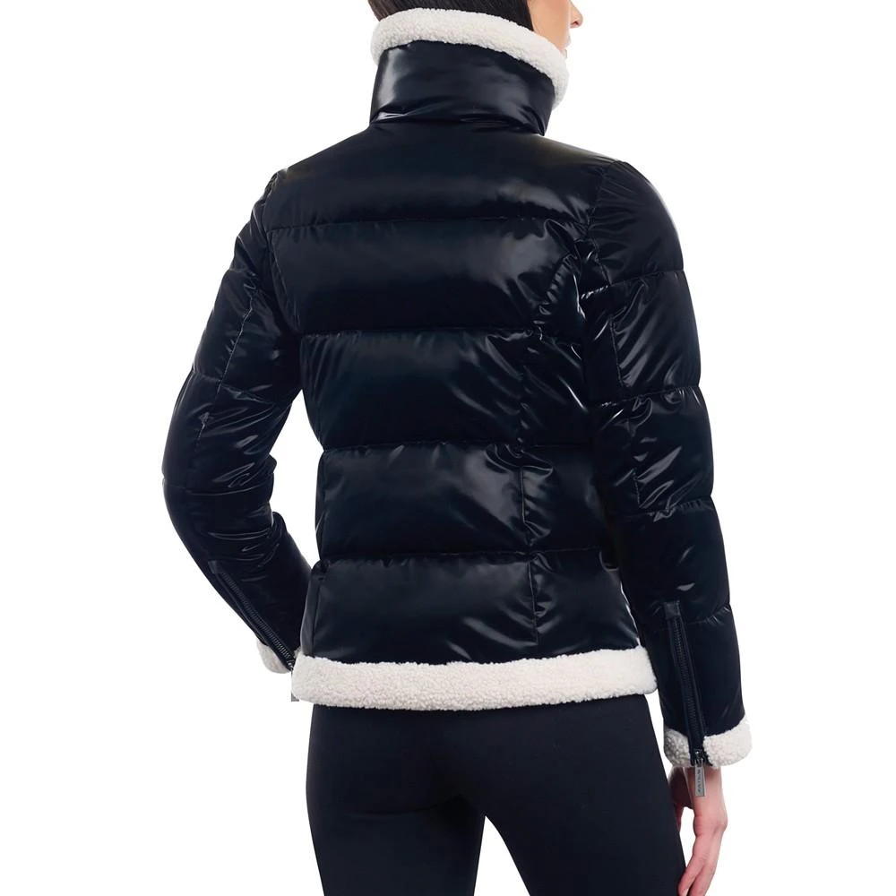 Michael Kors Women's Faux-Shearling Shine Puffer Coat, Created for Macy's 3