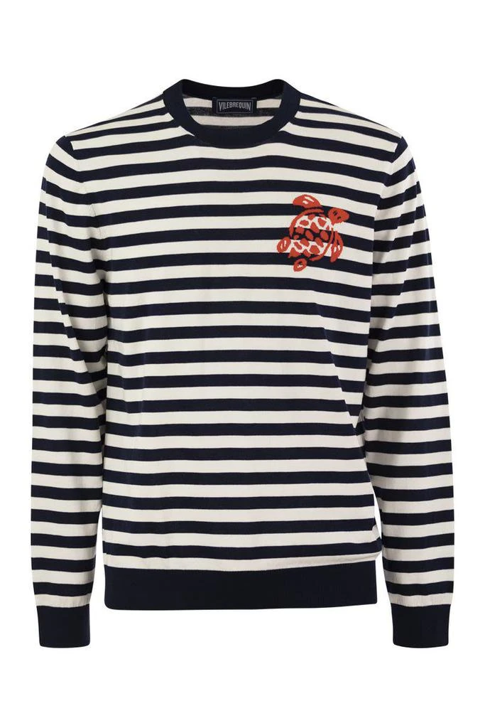 Vilebrequin Vilebrequin Striped Cotton Crew-Neck Jumper 1