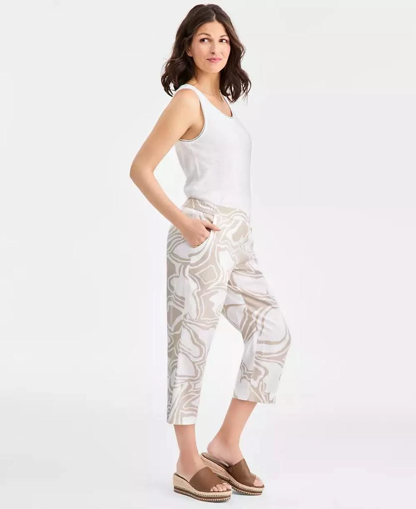 Charter Club Women
s 100% Linen Print Crop Pants, Macy
s Exclusive 3
