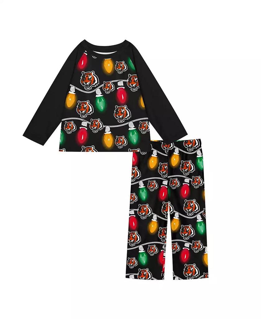 Outerstuff Preschool Cincinnati Bengals Two-Piece Garland Holiday Long Sleeve Pajama Set