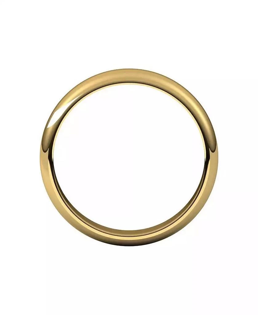 Curata Jewelry Solid 18k Gold 4mm Half Round Wedding Band Ring Sizes 5-12 Wedding Band 2