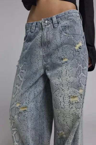 The Ragged Priest The Ragged Priest Scale Snakeskin Print Slim Sweeper Jean 4