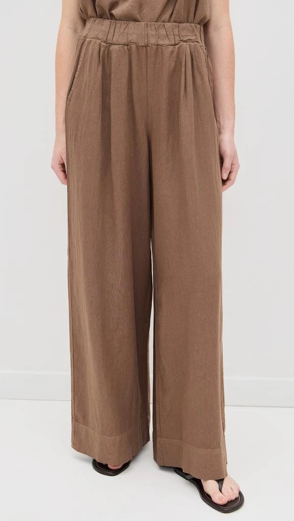 Stateside Linen Wide Leg Pull-On Pants 6