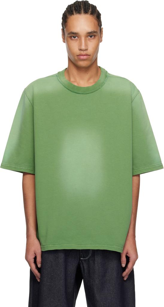Shop Green Big Heavy Jersey T-shirt on Sale at BeyondStyle