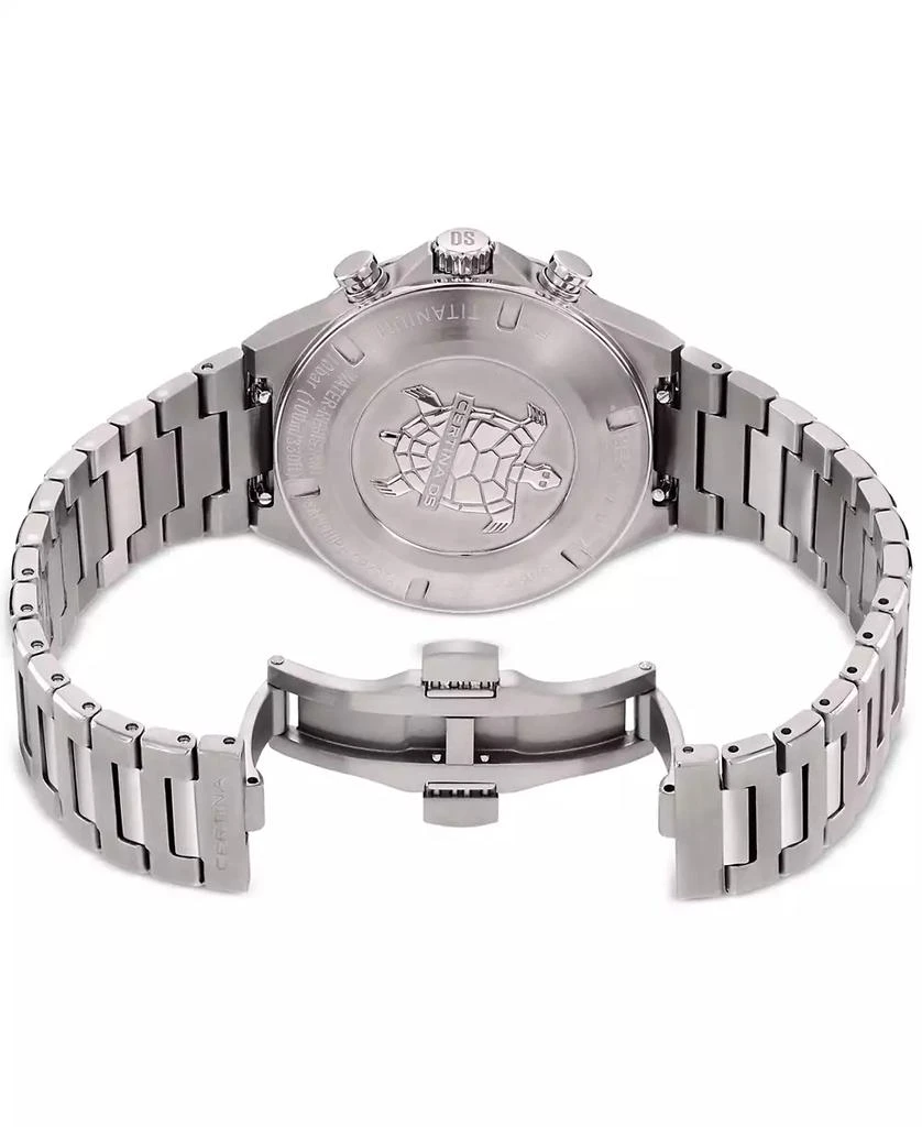 Certina Men's Swiss Chronograph DS-7 Silver-Tone Titanium Bracelet Watch 41mm 5